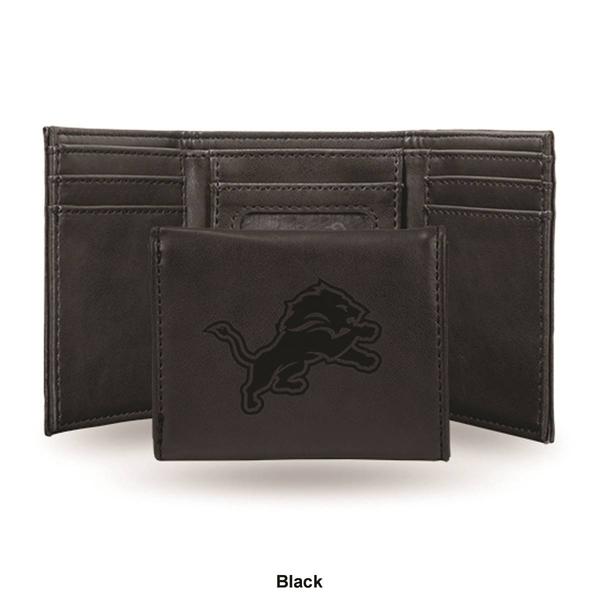 Mens NFL Detroit Lions Faux Leather Trifold Wallet alternate view