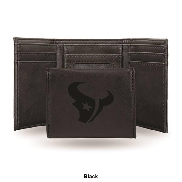 Mens NFL Houston Texans Faux Leather Trifold Wallet alternate view