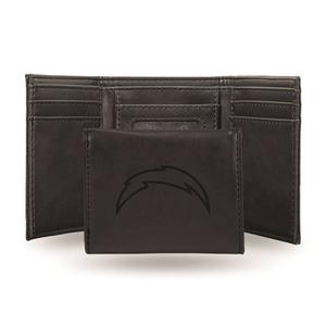 Mens NFL Los Angeles Chargers Faux Leather Trifold Wallet