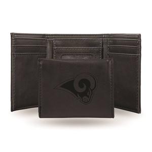 Mens NFL Los Angeles Rams Faux Leather Trifold Wallet