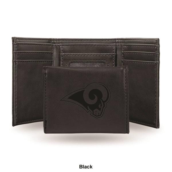 Mens NFL Los Angeles Rams Faux Leather Trifold Wallet alternate view