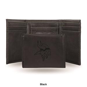 Mens NFL Minnesota Vikings Faux Leather Trifold Wallet alternate view