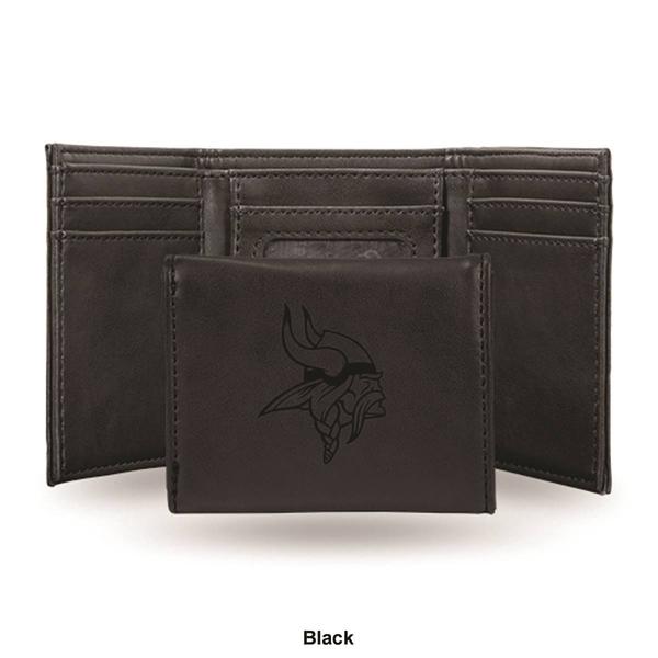 Mens NFL Minnesota Vikings Faux Leather Trifold Wallet alternate view