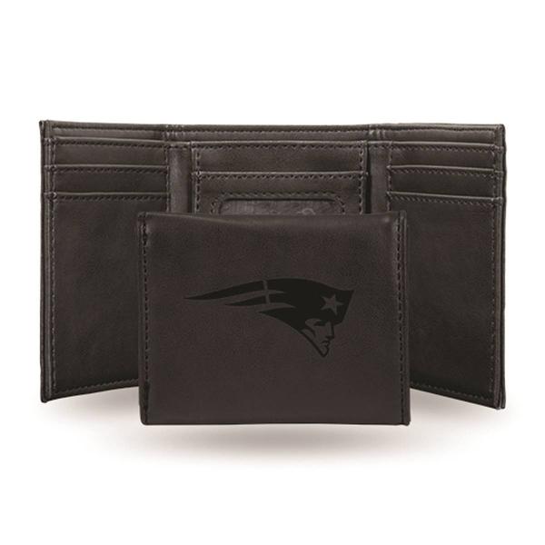 Mens NFL New England Patriots Faux Leather Trifold Wallet