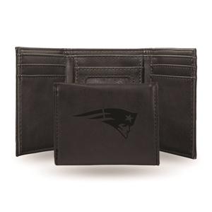Mens NFL New England Patriots Faux Leather Trifold Wallet