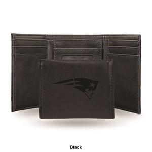 Mens NFL New England Patriots Faux Leather Trifold Wallet alternate view