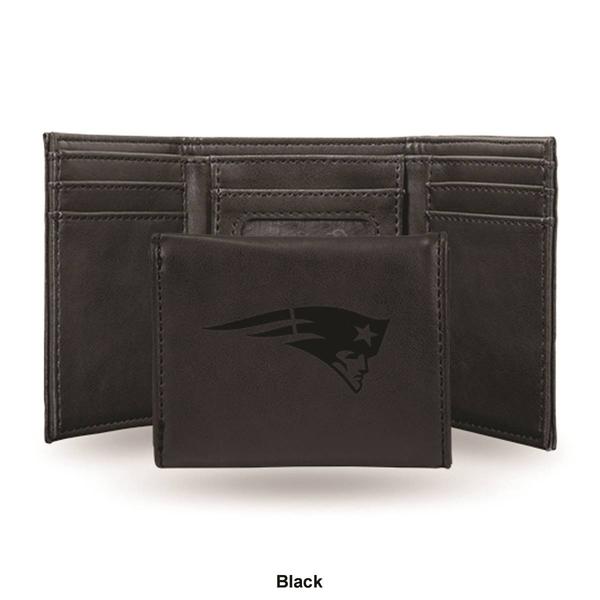 Mens NFL New England Patriots Faux Leather Trifold Wallet alternate view