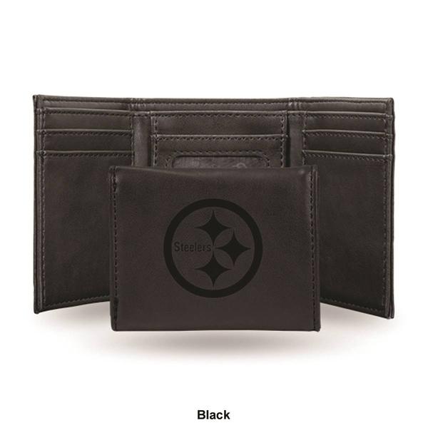 Mens NFL Pittsburgh Steelers Faux Leather Trifold Wallet alternate view
