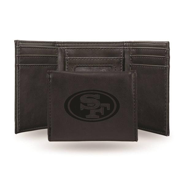 Mens NFL San Francisco 49ers Faux Leather Trifold Wallet