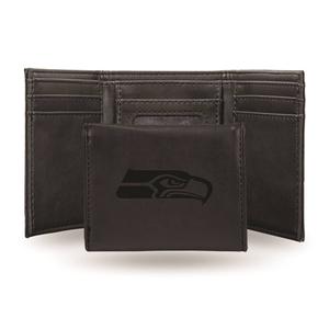 Mens NFL Seattle Seahawks Faux Leather Trifold Wallet