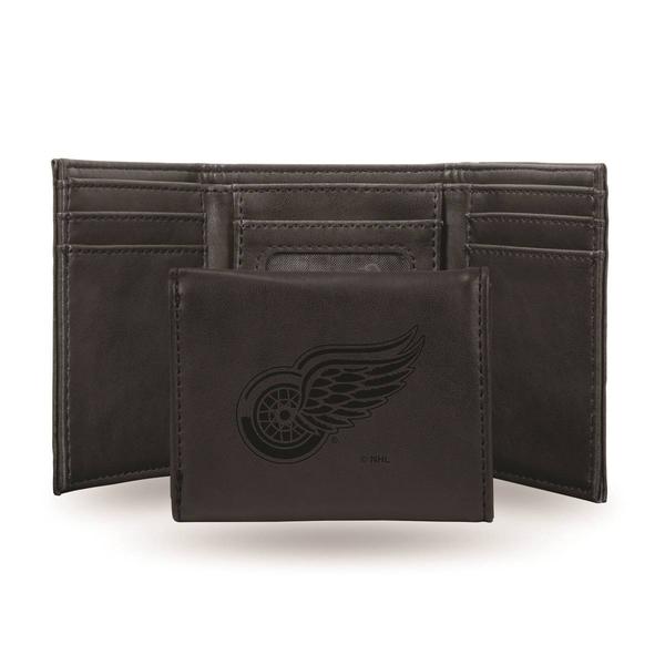 Mens NHL Detroit Red Wings Faux Leather Trifold Wallet