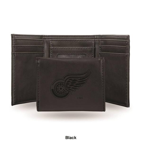 Mens NHL Detroit Red Wings Faux Leather Trifold Wallet alternate view