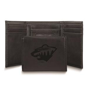 Mens NHL Minnesota Wild Faux Leather Trifold Wallet