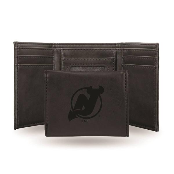 Mens NHL New Jersey Devils Faux Leather Trifold Wallet