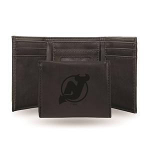 Mens NHL New Jersey Devils Faux Leather Trifold Wallet