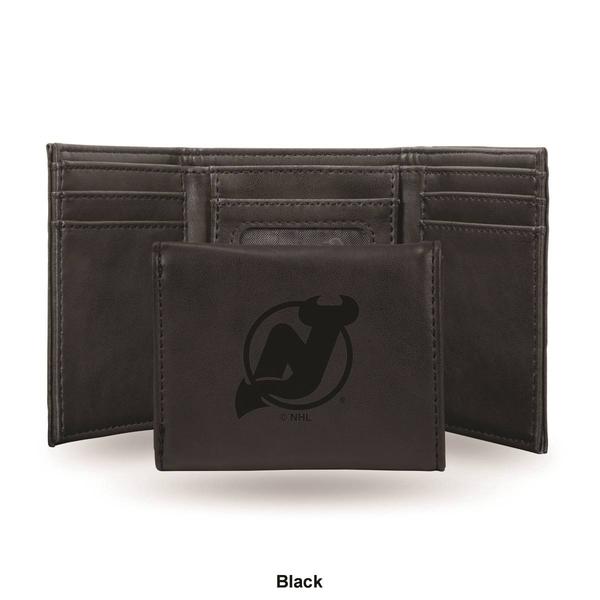 Mens NHL New Jersey Devils Faux Leather Trifold Wallet alternate view