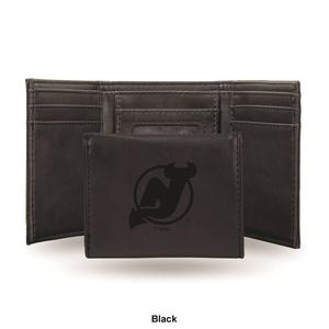 Mens NHL New Jersey Devils Faux Leather Trifold Wallet alternate view