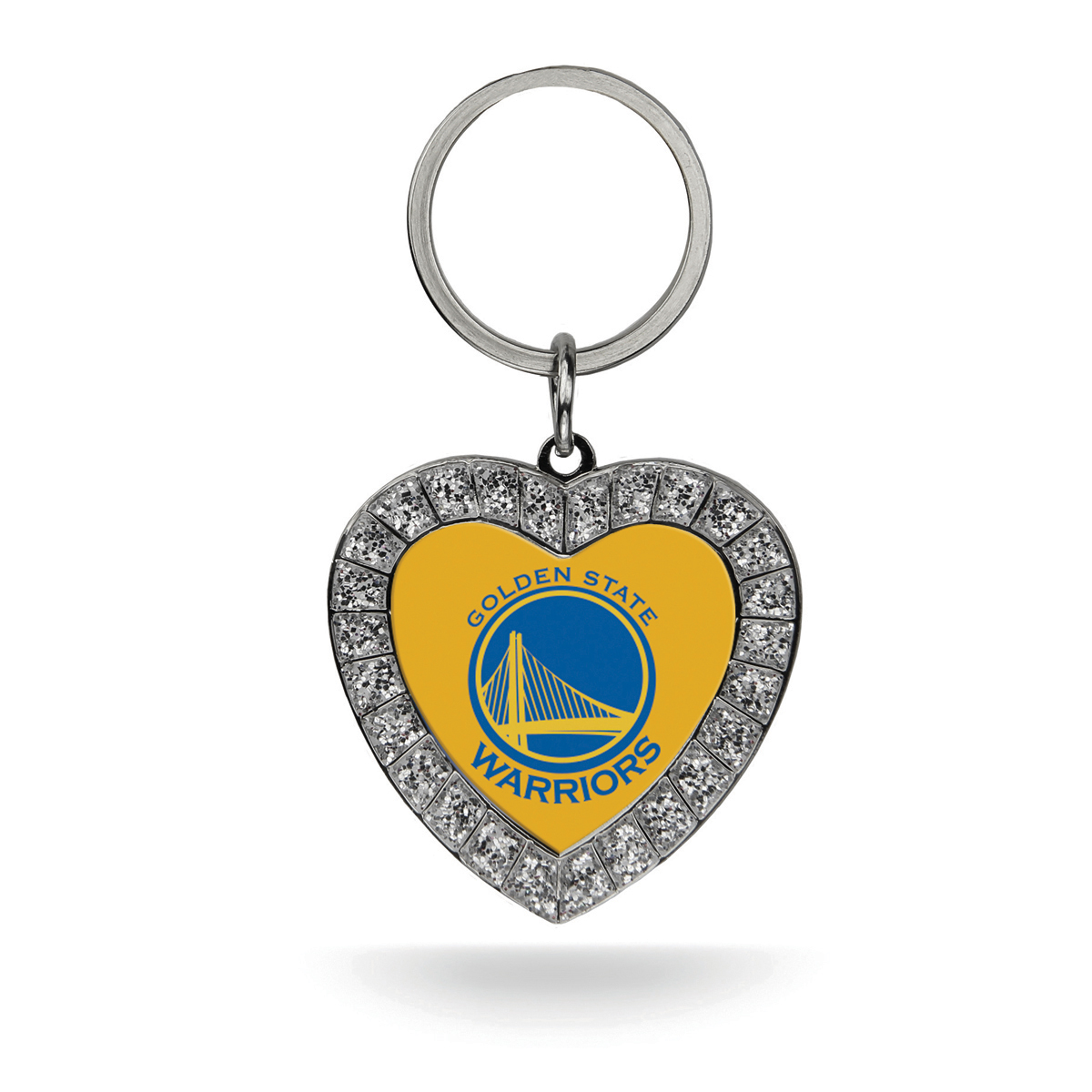 Womens NBA Golden State Warriors Rhinestone Heart Key Ring
