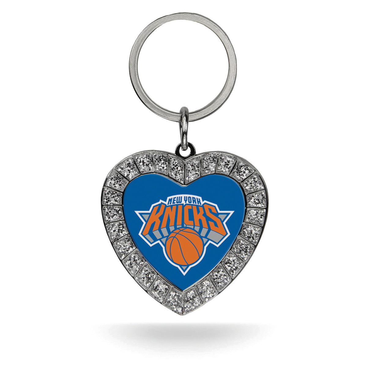 Womens NBA New York Knicks Rhinestone Heart Key Ring