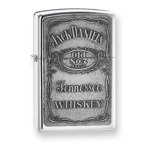 Zippo Jack Daniels Pewter Emblem Chrome Lighter