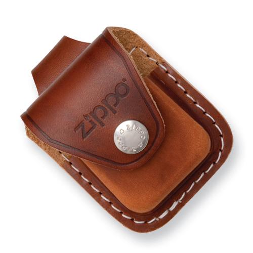 Zippo Brown Leather Loop Lighter Pouch