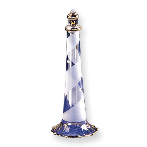 Gilded Lighthouse Glass Figurine