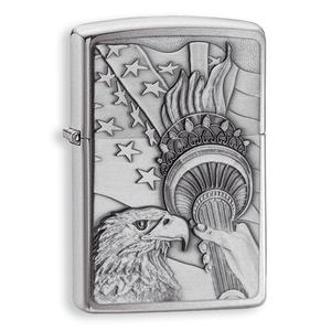 Zippo Something Patriotic Emblem Chrome Lighter