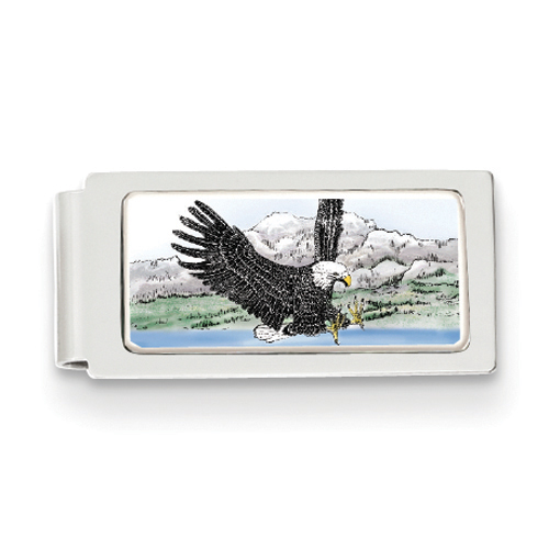 Mens Barlow Designs Eagle Landing Hinged Money Clip