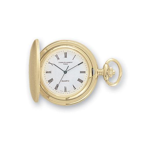 Mens Charles Hubert 14kt. Gold White Pocket Watch