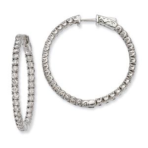 Sterling Silver 29mm x 29mm Hoop Earrings