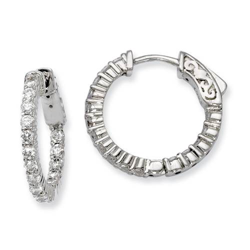 Sterling Silver 11mm X 11mm Hoop Earrings