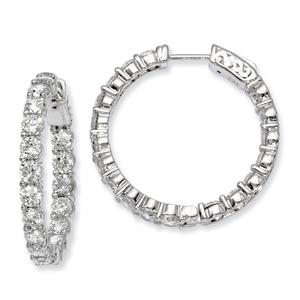 Sterling Silver 28mm x 28mm Hoop Earrings