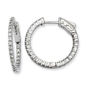 Sterling Silver 22mm x 20mm Hoop Earrings