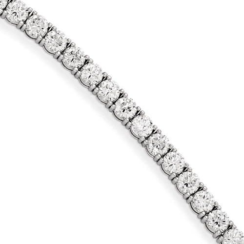 Sterling Silver 7in. CZ Bracelet