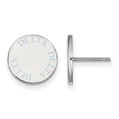 Delta Delta Delta Sterling Silver Post Earrings