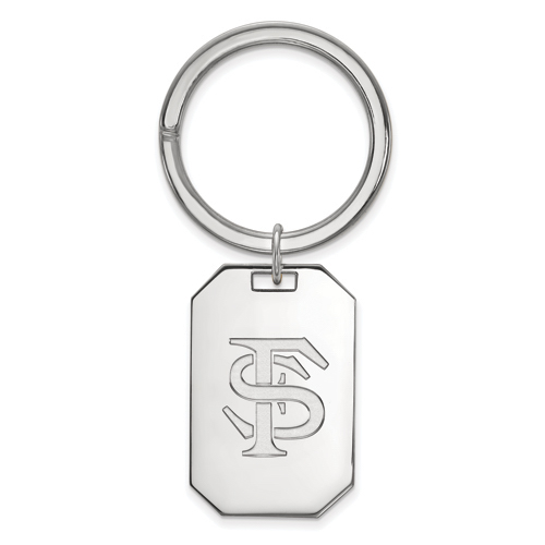 Florida State Sterling Silver Keychain