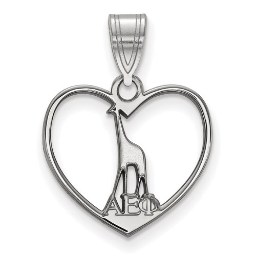Alpha Epsilon Phi Heart Pendant