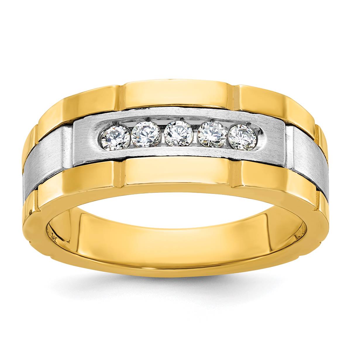 Mens Gentlemens Classics(tm) 14kt. Two Tone 1/4ct. Diamond Ring