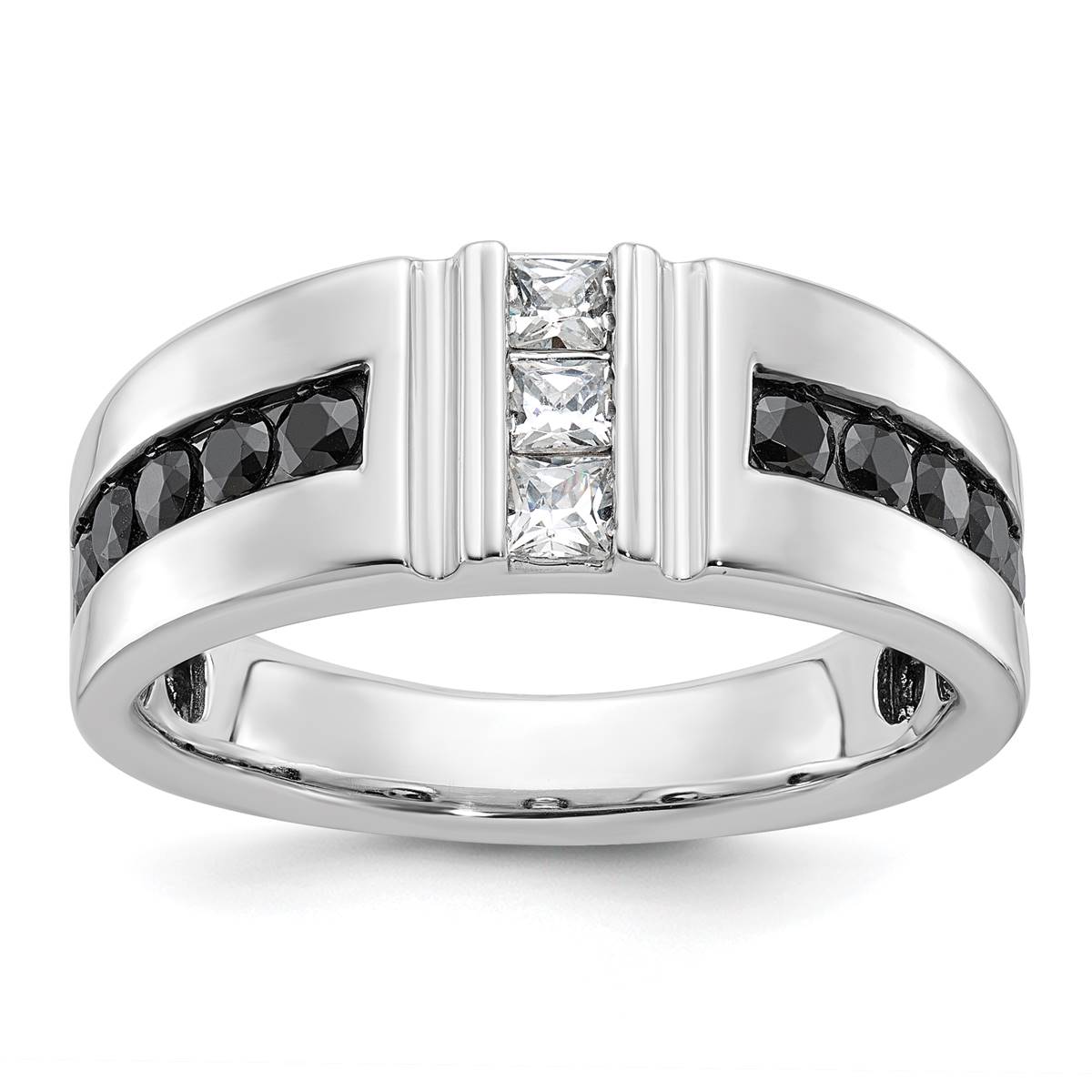 Mens Gentlemens Classics(tm) 14kt. White Gold 1/10ctw Diamond Ring