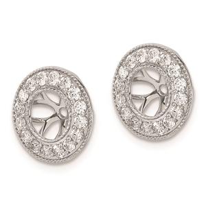 Pure Fire 14kt. White Gold Lab Grown Diamond 6mm Earring Jackets alternate view