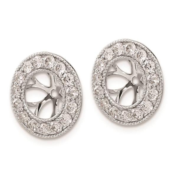 Pure Fire 14kt. White Gold Lab Grown Diamond 7mm Earring Jackets alternate view