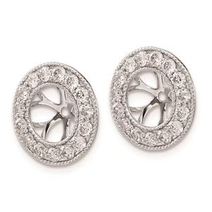 Pure Fire 14kt. White Gold Lab Grown Diamond 7mm Earring Jackets alternate view