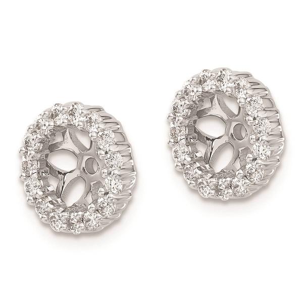Pure Fire 14kt. White Gold Diamond 5.25mm Round Earring Jackets alternate view