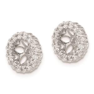 Pure Fire 14kt. White Gold Diamond 5.25mm Round Earring Jackets alternate view
