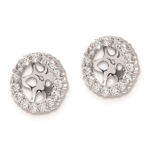 Pure Fire White Gold Lab Grown Diamond 6.5mm Earring Jackets alternate view