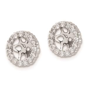 Pure Fire White Gold Lab Grown Diamond 6.5mm Earring Jackets alternate view