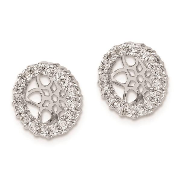 Pure Fire White Gold Lab Grown Diamond 7.5mm Earring Jackets alternate view