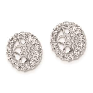Pure Fire White Gold Lab Grown Diamond 7.5mm Earring Jackets alternate view