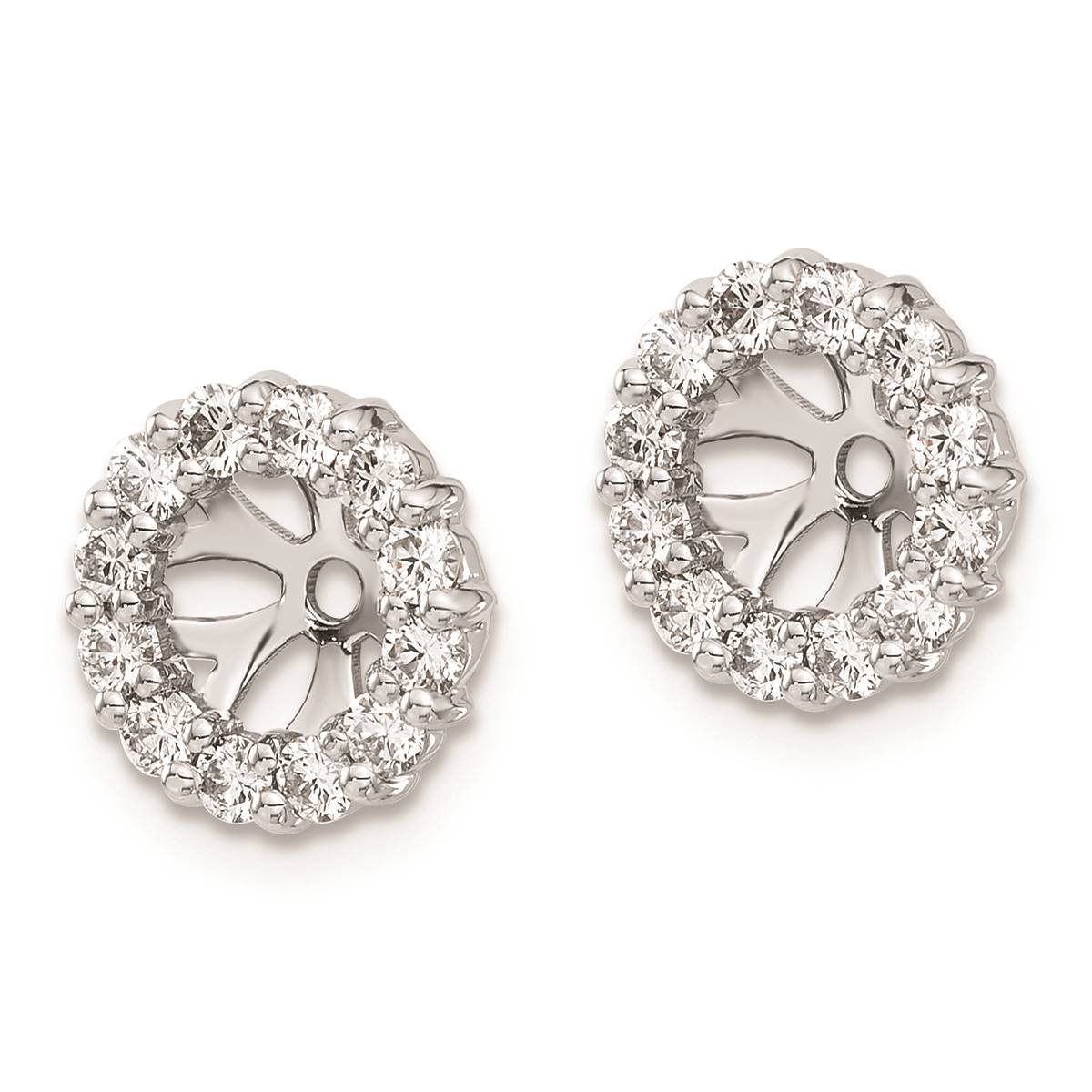 Pure Fire 14kt. White Gold Lab Grown Diamond Earring Jackets