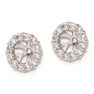 Pure Fire 14kt. White Gold Lab Grown Diamond Earring Jackets alternate view